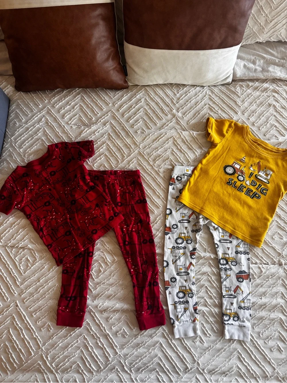 Old Navy 4T Pajama Bundle | Fire Truck & Construction Vehicle PJs | 2 Sets